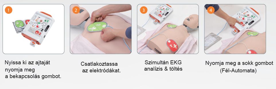 egyszerű használat a 16 aed defibrillátor